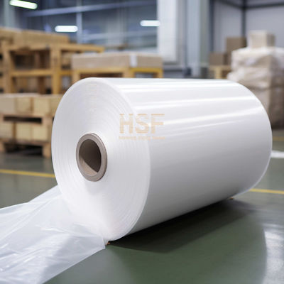 60 μM Opaque Putih PE Release Film Silikon UV Cured Untuk Pelindung Dan Kemasan, Pita, Pelabelan Dan Grafis