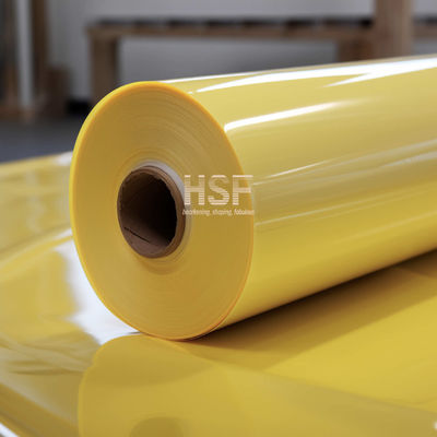 80μm Yellow CPP Silicone Coated Release Film untuk aplikasi label dan manufaktur perekat