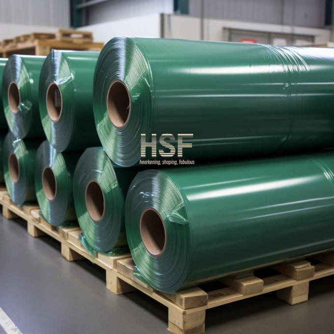 40μm opaque dark green polyethylene release liner film sample