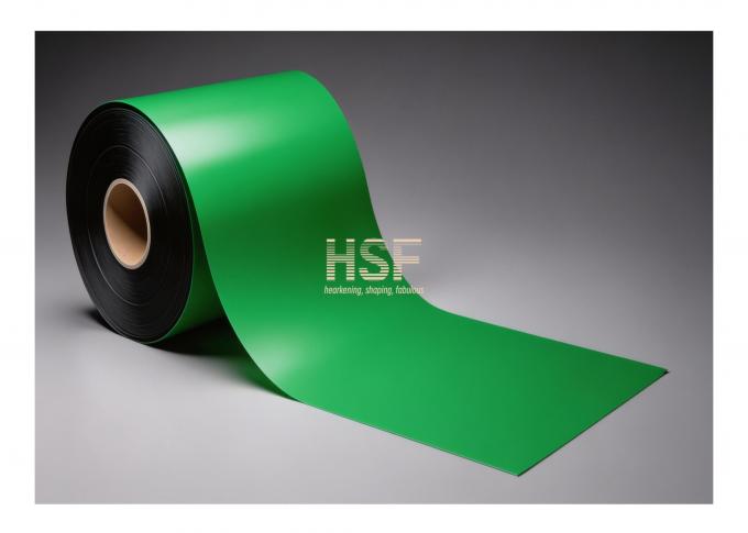 Close-up view of 120Î¼m Green Cast PE Film demonstrating thickness and material consistency